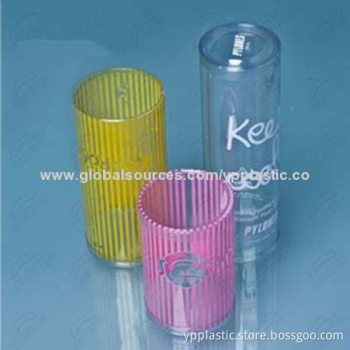 Printed PVC PET cylinder tube packing with lids